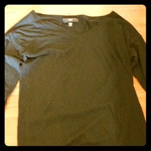 Black v neck long sleeve